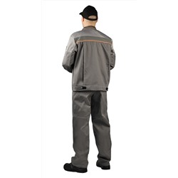 Костюм "РОЛЬФ" куртка/полукомбинезон, цвет: СЕРЫЙ/СВ.СЕРЫЙ, ткань: Твил-210