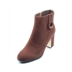 CDMD02-2 BROWN Ботильоны женские (натуральная замша, байка) размер 35