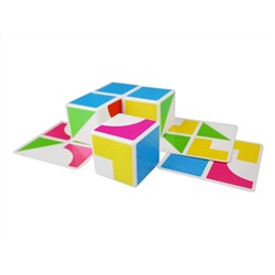 Пластиковые кубики "Для умников" 4 кубика с карточками Baby Toys