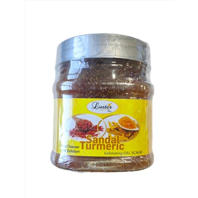 SANDAL TURMERIC Exfoliating Gel Scrub, Luster (САНДАЛ КУРКУМА гель-скраб эксфолиант для лица и тела, Ластер), 500 мл.