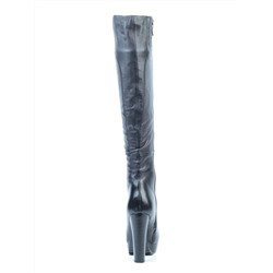 M174 MX129-1990RM BLACK Ботфорты зимние женские (натуральная кожа, натуральный мех (еврозима)) размер 37