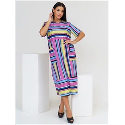 Платье женское Текс-Плюс, цвет черный фиолетовый