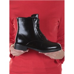 XH-FT285-906-3M BLACK Ботинки женские (натуральная кожа, натуральный мех) размер 34
