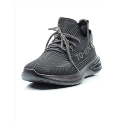 HA103 BLACK/GRAY Кроссовки летние мужские (текстиль) размер