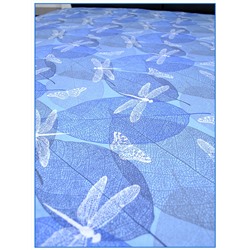 Простыня Ивановская бязь Стрекозы вид 4 синий
