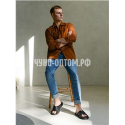 Тапочки из натуральной стеганой кожи Шанель, мужские