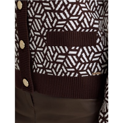 Жакет жаккардовой вязки с кашемиром