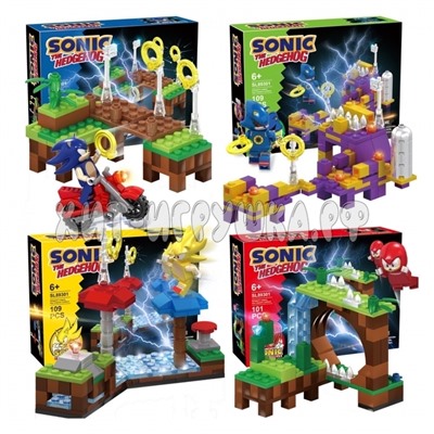 Конструктор SONIC Соник 4 шт в наборе 420 дет. SL89301A, SL89301A