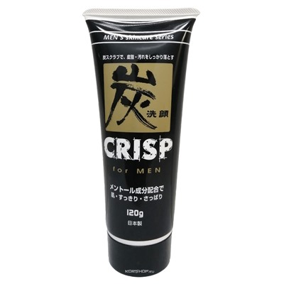 Отшелушивающий скраб для мужчин с активированным углем Crisp, Япония, 120 г