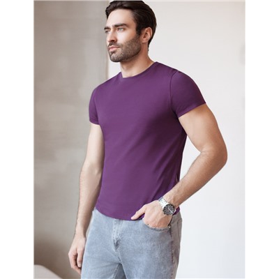 Футболка slim fit  из премиального хлопка с эластаном