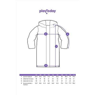 Пальто PLAYTODAY #1031211