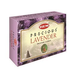 Hem Incense CONES PRECIOUS LAVENDER (Благовония конусы ДРАГОЦЕННАЯ ЛАВАНДА, Хем), уп. 10 конусов.