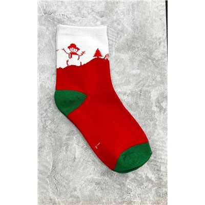 Детские носки 3-5 лет (15-18) см. "Christmas" Снеговик