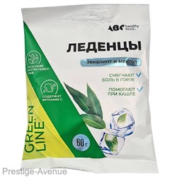 АВС helthy food леденцы на основе трав с витамином С эвкалипт и ментол 60 г
