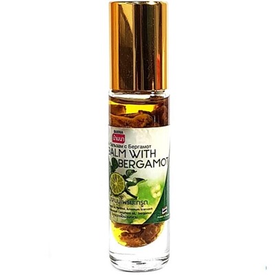 Oil Balm With Herb BERGAMOT, Banna (Жидкий бальзам на виски БЕРГАМОТ, от тошноты и головной боли, Банна), 10 г.