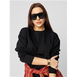 Женский лонгслив из футера 2-х нитки Lingeamo черный ВК-25 (35)