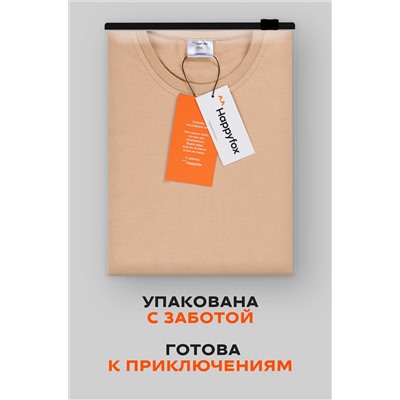 Детская однотонная футболка Happyfox