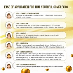 GOLD FACIAL KIT Long Lasting Golden Glow, VLCC (ЗОЛОТО набор - Золотое сияние кожи лица), 60 г. (6x10 г.)