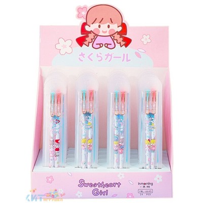 Набор из 2-х чёрных гелевых ручек в кармашке KAWAI GIRL YML-6645, YML-6645