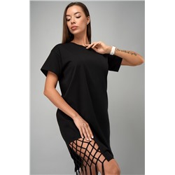 Женское трикотажное платье с бахромой Happyfox