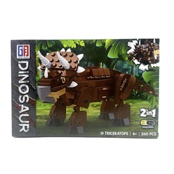 Конструктор DINOSAUR 4в1 Трицератопс 260дет. 33*22см  / 123-679