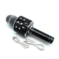 Колонка-Микрофон Bluetooth USB,FM 23*8см WS-858 черный АКЦИЯ! СКИДКА 20%
