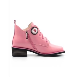 D1-2019 PINK Ботинки женские (натуральная кожа, байка) размер 38