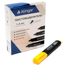 Маркер текстовыделитель Alingar  Оранжевый  скошенный 1-4мм (выпис.по 2шт.) AL5533