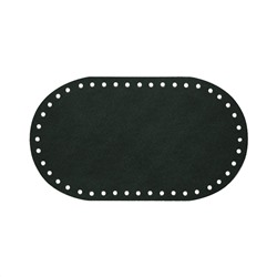 Кожа - Дно для сумки 12 х 21 см. Dark green