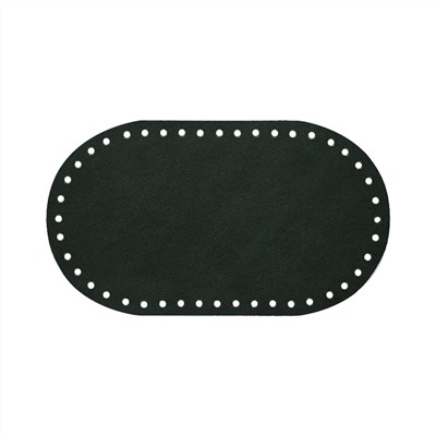 Кожа - Дно для сумки 12 х 21 см. Dark green