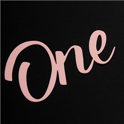 Топпер без шпажки "One" розовый 8*5 см