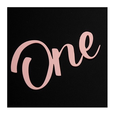 Топпер без шпажки "One" розовый 8*5 см