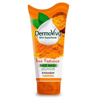 DermoViva TRUE RADIANCE Face Wash, TURMERIC, Dabur (ИСТИННОЕ СИЯНИЕ гель для умывания с КУРКУМОЙ - антиоксидант, Дабур), 150 мл. - СРОК ГОДНОСТИ ДО 31 МАЯ 2025 ГОДА