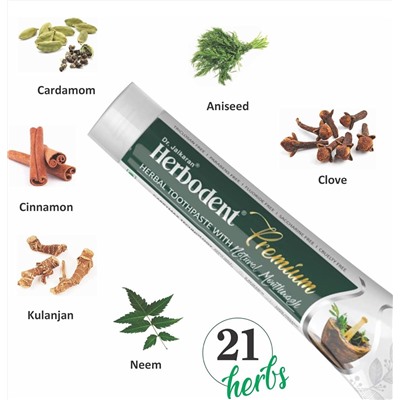 Herbodent PREMIUM Toothpaste, Dr. Jaikaran (Хербодент ПРЕМИУМ Зубная паста, Доктор Джейкаран), 100 г.