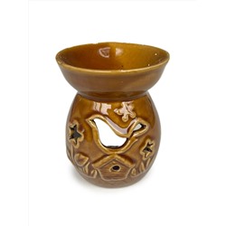Аромалампа ПТИЧКА НА ДОМИКЕ N310-28 КОРИЧНЕВАЯ (керамика, 9,5 см.), 1 шт.
