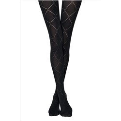 Колготки 50 den с геометрическим рисунком "ромбы" 31059/22С-136СП/nero
