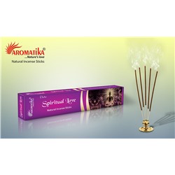 Vedic SPIRITUAL LOVE Natural Incense Sticks, Aromatika (ДУХОВНАЯ ЛЮБОВЬ натуральные ароматические палочки, Ароматика), 15 г.