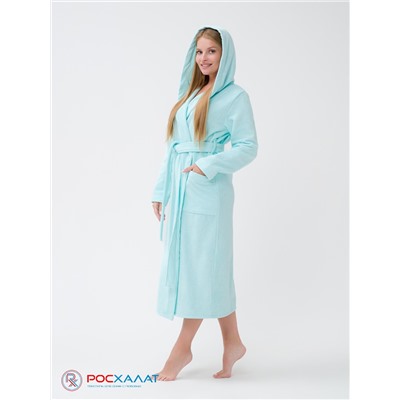 Женский халат с капюшоном морская волна МЗ-06 (58)