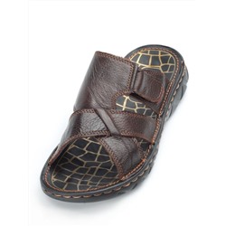 P2321-10 BROWN Тапочки мужские (натуральная кожа) размер