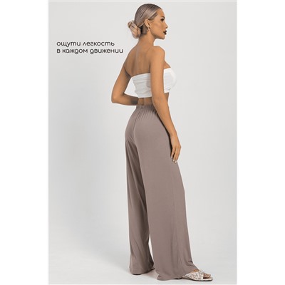 Брюки-палаццо для дома Шелк вискозы (латте) Б14499-52М