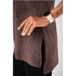 Женская удлиненная футболка с разрезами Happyfox