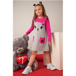 Хлопковое платье для девочки Happyfox