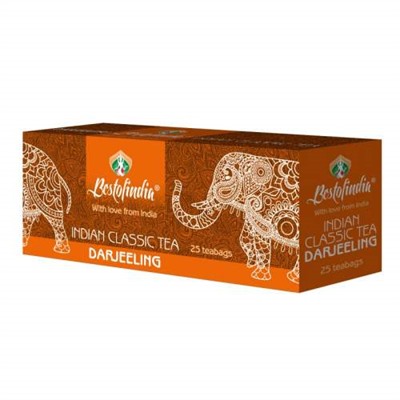 DARJEELING Indian Classic Tea, Bestofindia (ДАРДЖИЛИНГ индийский классический пакетированный чай), 1 уп. 25 пакетиков.