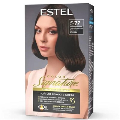 SIGNATURE Крем-гель краска д/волос 5/77 горячий шоколад Estel