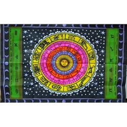 Гобелен настенный из хлопка ЗОДИАКАЛЬНЫЙ КРУГ (размер 105 на 70 см.), 1 шт.