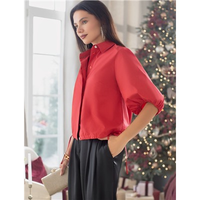 Блузка из легкого хлопкового поплина