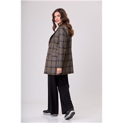 БелЭльСтиль 860-1 25 22+565-1 57 22 коричнево-желтая клетка, Брюки,  Жакет