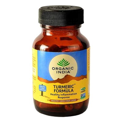 TURMERIC FORMULA, Healthy Inflammation Response, Organic India (ТУРМЕРИК (КУРКУМИН), противовоспалительное, Органик Индия), 60 капс.