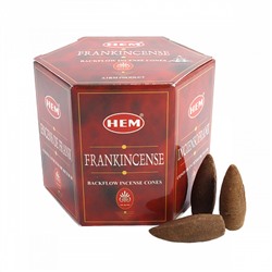 FRANKINCENSE Backflow Incense Cones, Hem (ЛАДАН благовония пуля стелющийся дым, Хем), уп. 40 конусов.