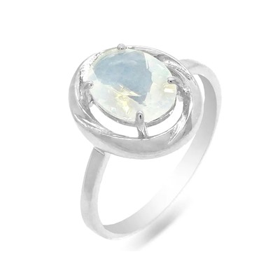 Кольцо из серебра лунный камень, СПН4119